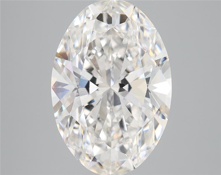 3.09 Carat Oval Lab Diamond with  Cut Diamond in 14KT  view 1
