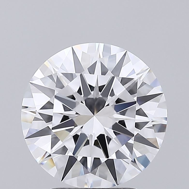 3.04 Carat Round Lab Diamond with  Cut Diamond in 14KT  view 1
