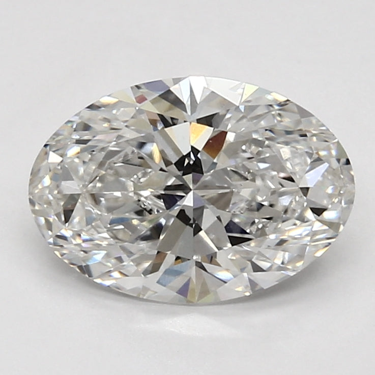 2.65 Carat Oval Lab Diamond with  Cut Diamond in 14KT  view 1
