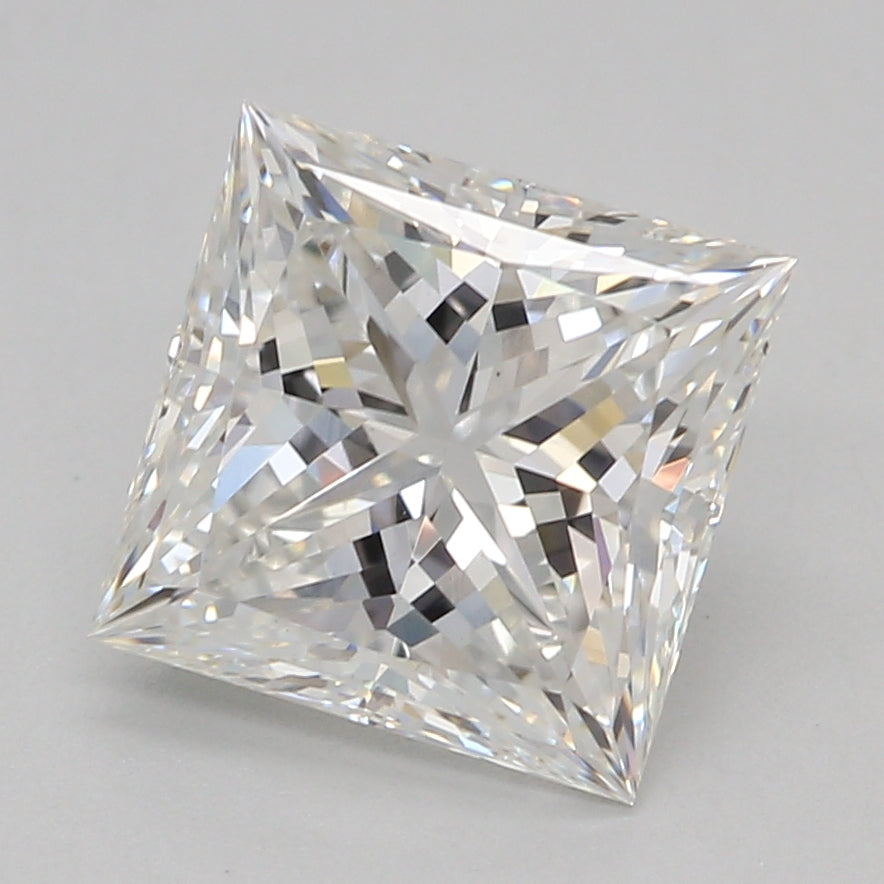 1.51 Carat Princess Lab Diamond with  Cut Diamond in 14KT  view 1
