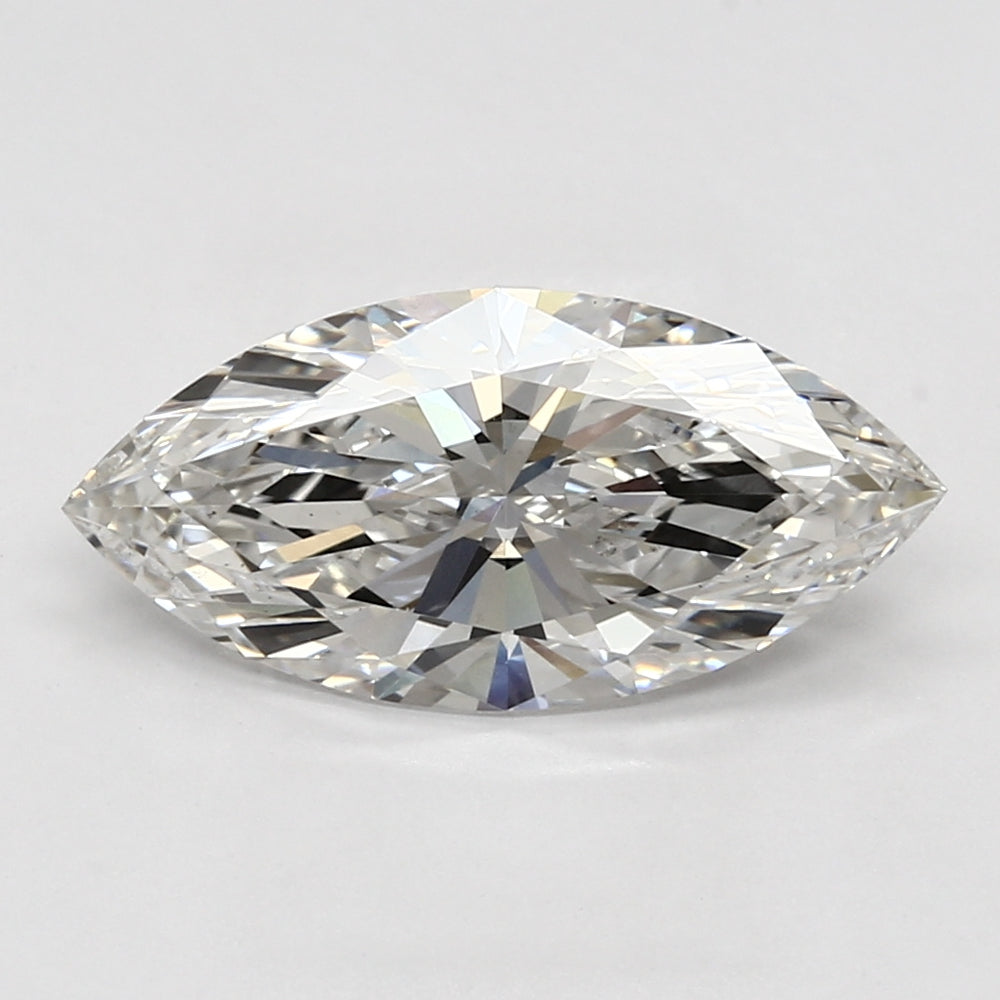 3.15 Carat Marquise Lab Diamond with  Cut Diamond in 14KT  view 1
