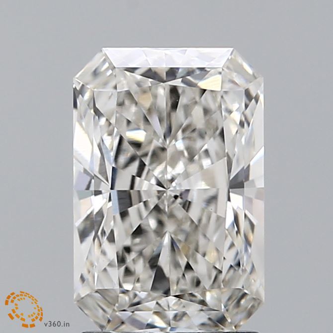 2.16 Carat Radiant Lab Diamond with  Cut Diamond in 14KT  view 1
