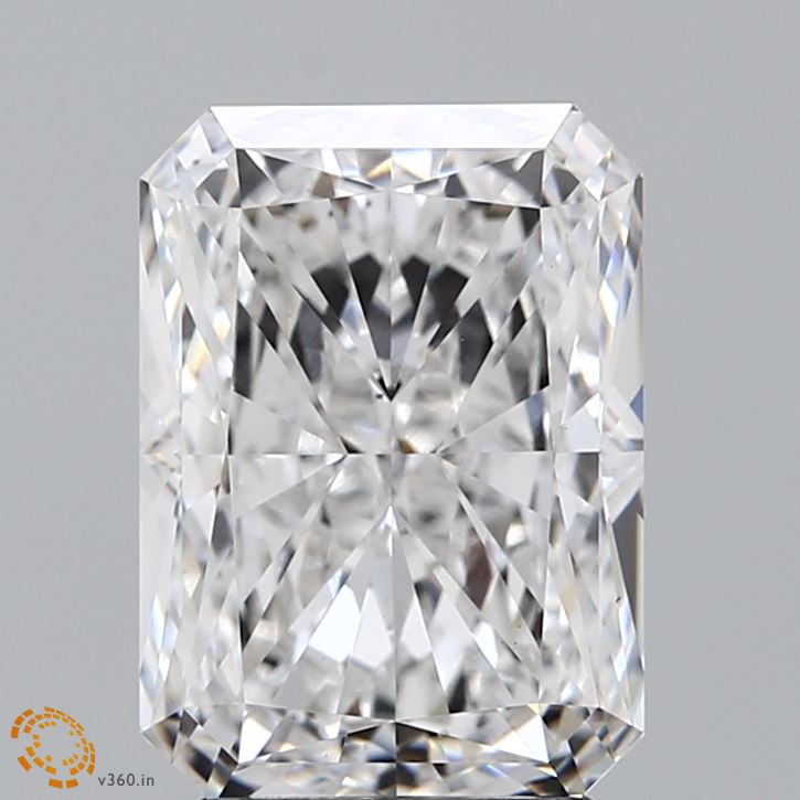 3.62 Carat Radiant Lab Diamond with  Cut Diamond in 14KT  view 1
