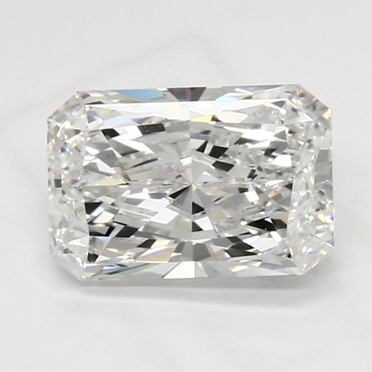 2.21 Carat Radiant Lab Diamond with  Cut Diamond in 14KT  view 1
