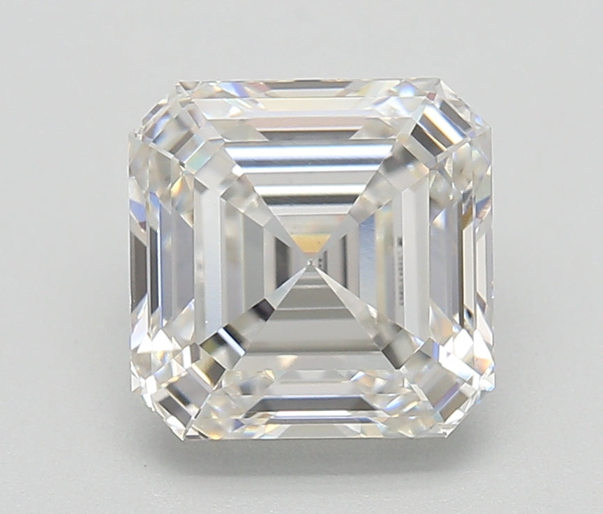 2.08 Carat Asscher Lab Diamond with  Cut Diamond in 14KT  view 1
