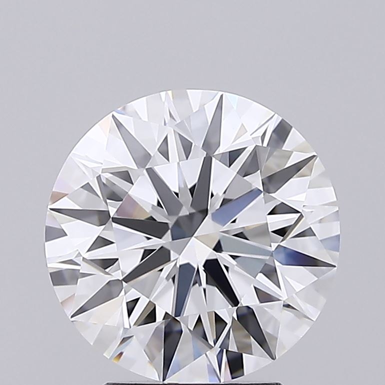 3.25 Carat Round Lab Diamond with  Cut Diamond in 14KT  view 1
