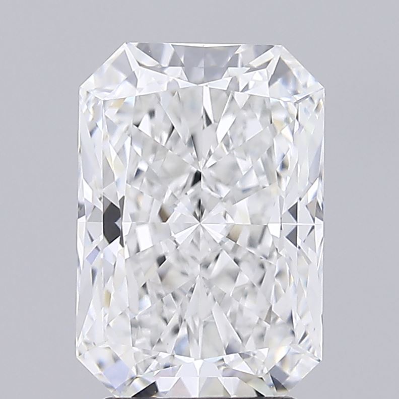 3.09 Carat Radiant Lab Diamond with  Cut Diamond in 14KT  view 1
