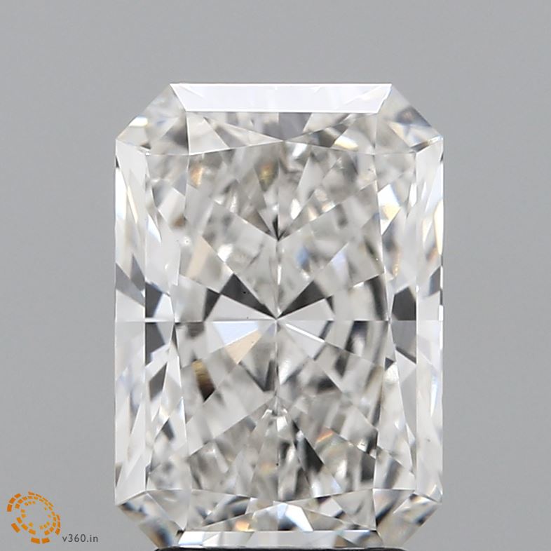 3.25 Carat Radiant Lab Diamond with  Cut Diamond in 14KT  view 1
