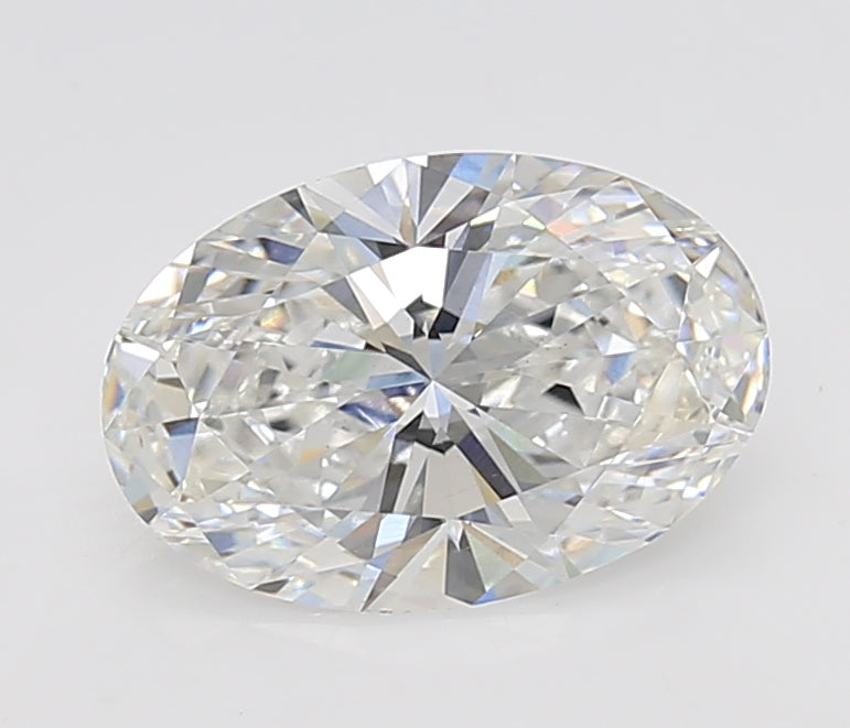2.58 Carat Oval Lab Diamond with  Cut Diamond in 14KT  view 1
