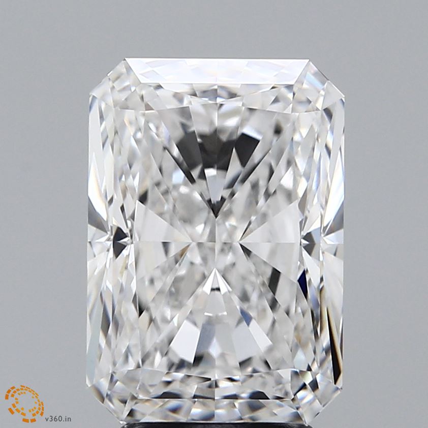 4.02 Carat Radiant Lab Diamond with  Cut Diamond in 14KT  view 1
