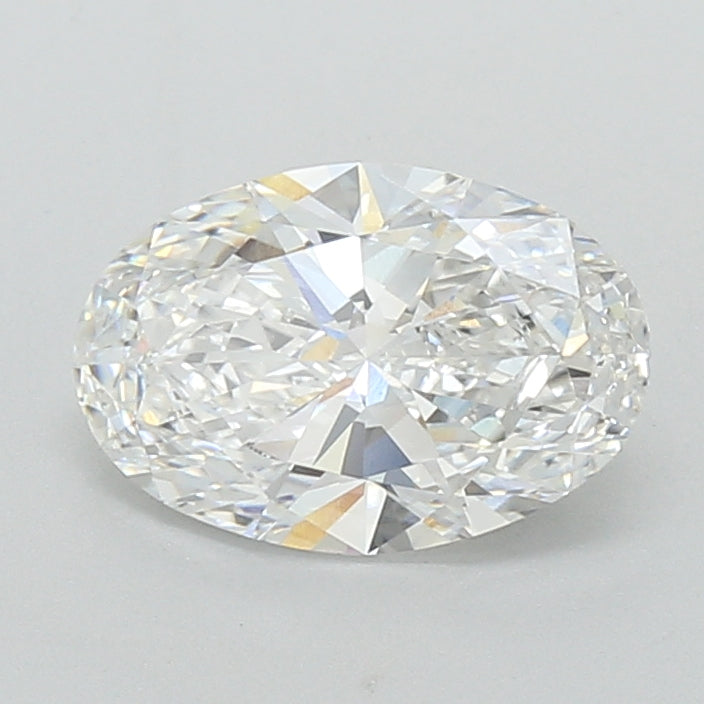 2.2 Carat Oval Lab Diamond with  Cut Diamond in 14KT  view 1
