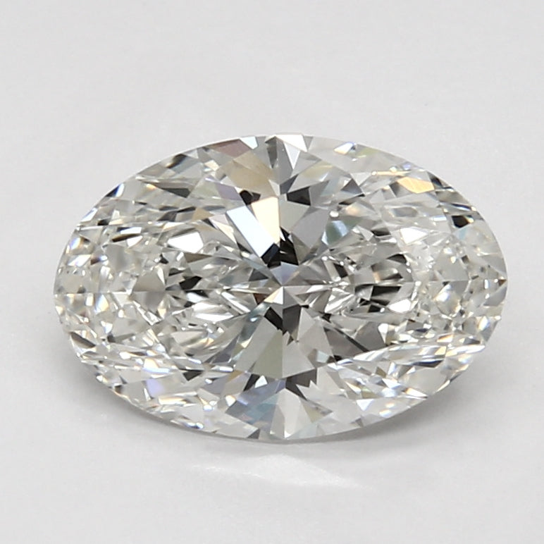 2.51 Carat Oval Lab Diamond with  Cut Diamond in 14KT  view 1
