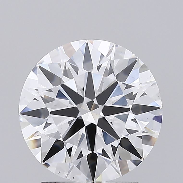 2.11 Carat Round Lab Diamond with  Cut Diamond in 14KT  view 1
