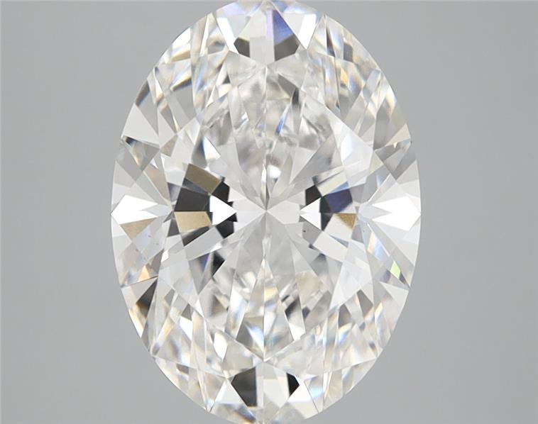 3.07 Carat Oval Lab Diamond with  Cut Diamond in 14KT  view 1
