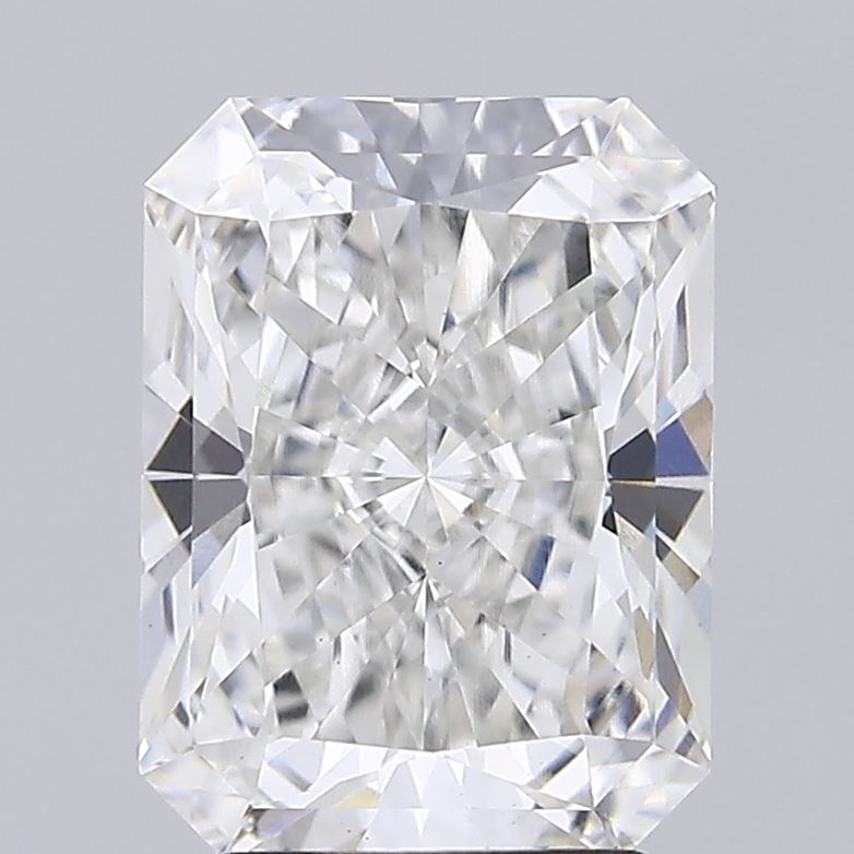 3.09 Carat Radiant Lab Diamond with  Cut Diamond in 14KT  view 1
