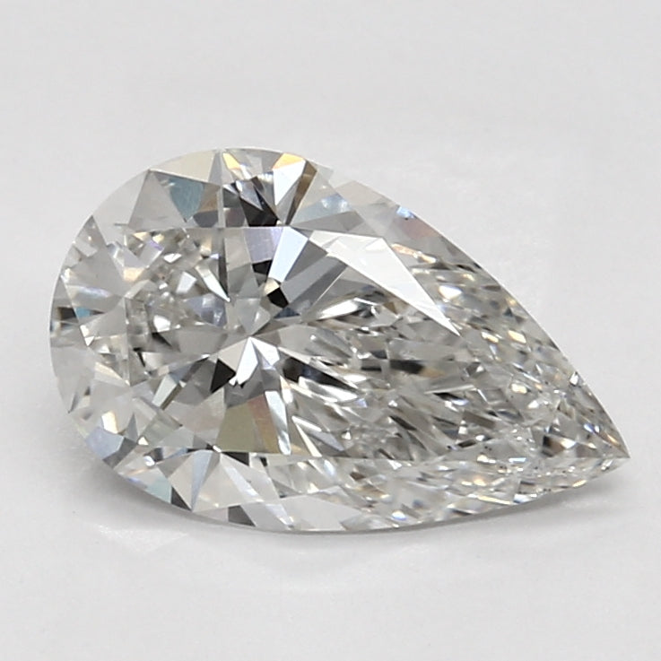 2.05 Carat Pear Lab Diamond with  Cut Diamond in 14KT  view 1
