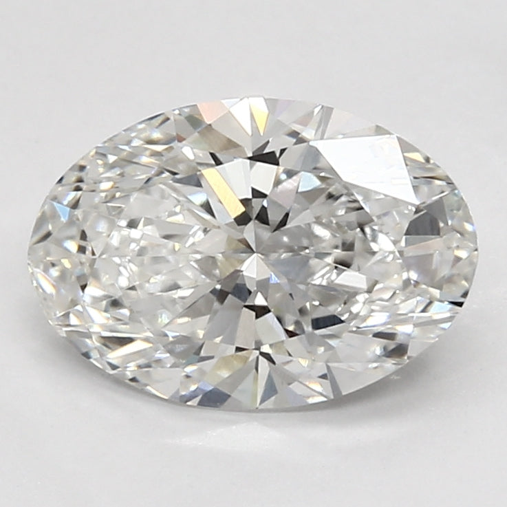 2.78 Carat Oval Lab Diamond with  Cut Diamond in 14KT  view 1
