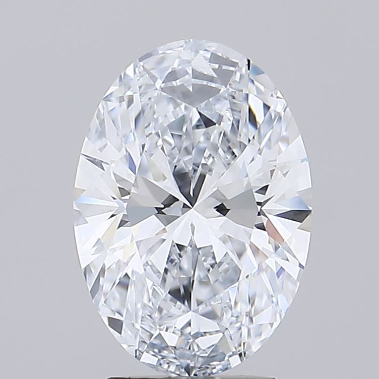 3.0 Carat Oval Lab Diamond with  Cut Diamond in 14KT  view 1

