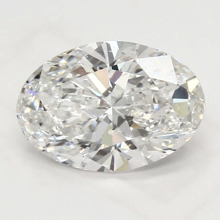 2.6 Carat Oval Lab Diamond with  Cut Diamond in 14KT  view 1
