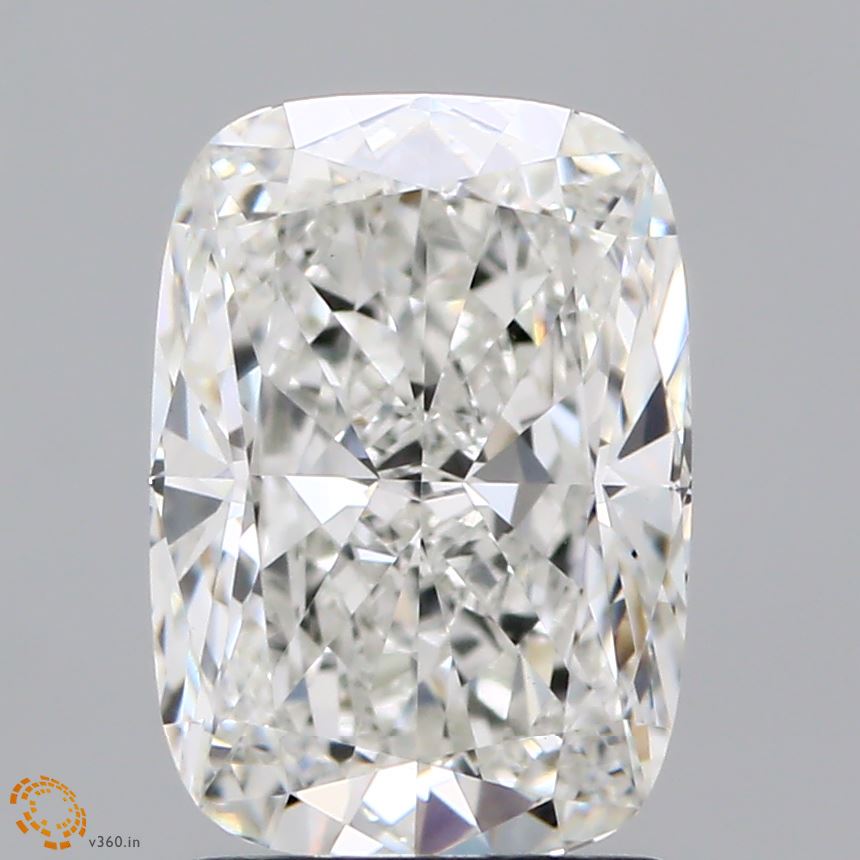 2.01 Carat Cushion Lab Diamond with  Cut Diamond in 14KT  view 1
