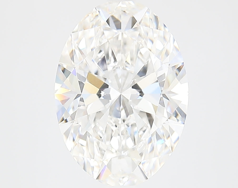 3.9 Carat Oval Lab Diamond with  Cut Diamond in 14KT  view 1
