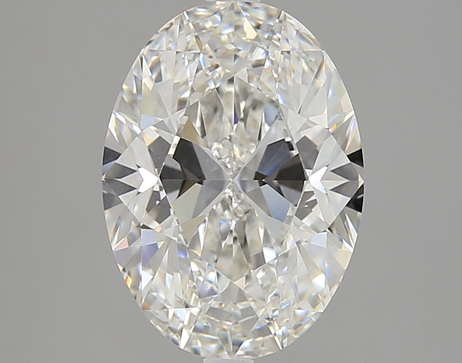 3.01 Carat Oval Lab Diamond with  Cut Diamond in 14KT  view 1

