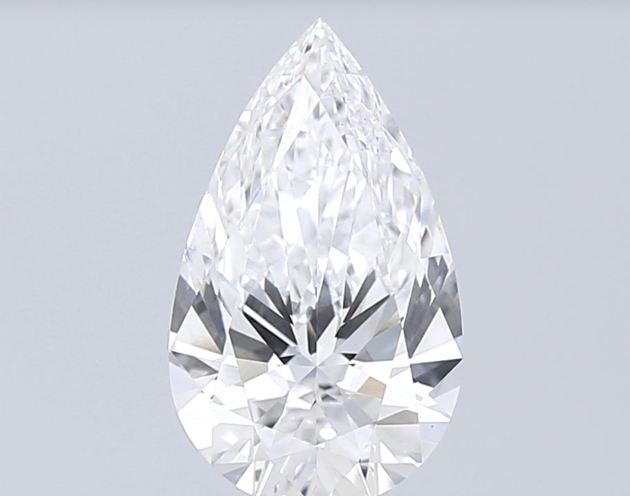 2.34 Carat Pear Lab Diamond with  Cut Diamond in 14KT  view 1
