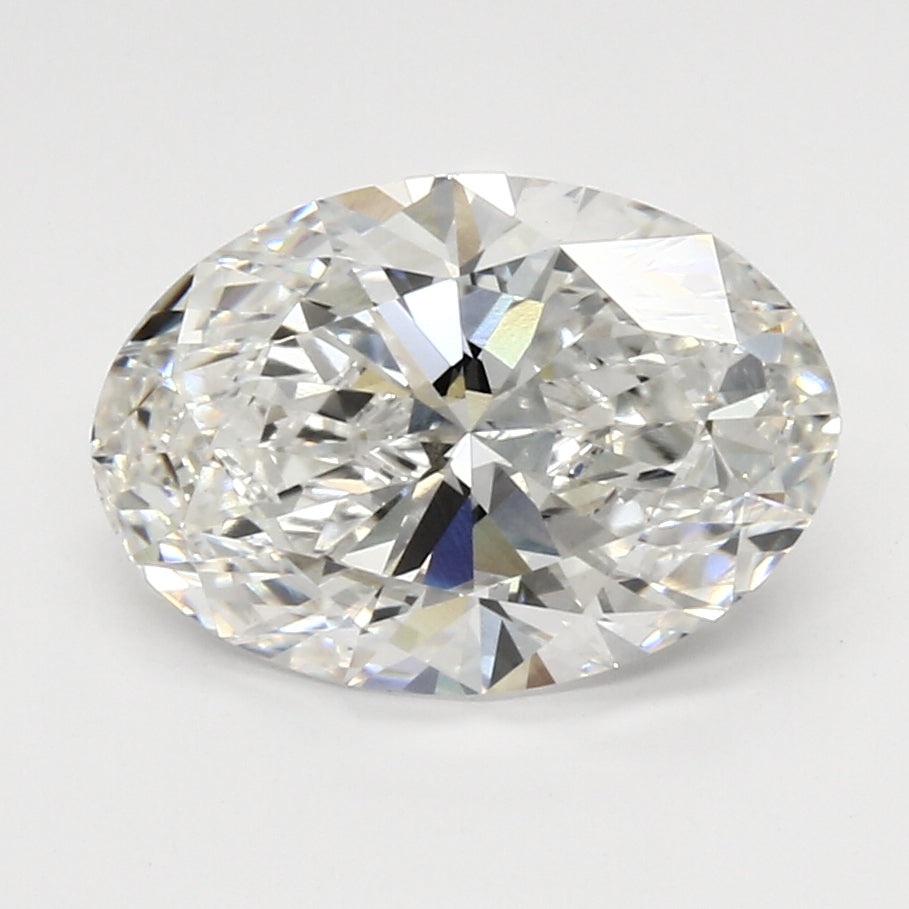 3.71 Carat Oval Lab Diamond with  Cut Diamond in 14KT  view 1
