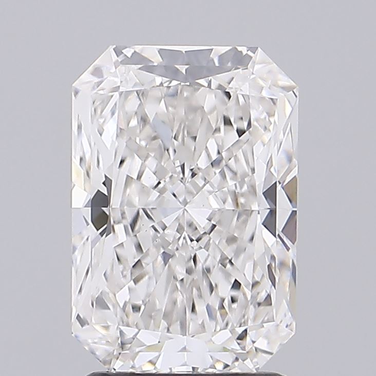 2.5 Carat Radiant Lab Diamond with  Cut Diamond in 14KT  view 1
