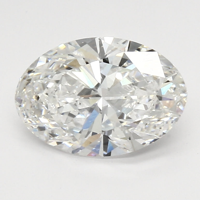 2.59 Carat Oval Lab Diamond with  Cut Diamond in 14KT  view 1
