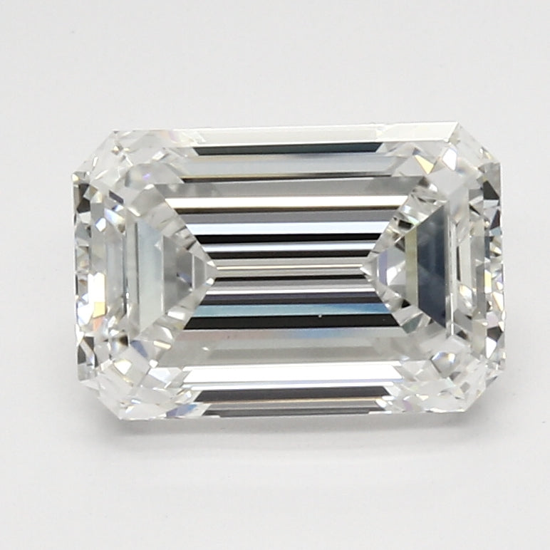3.16 Carat Emerald Lab Diamond with  Cut Diamond in 14KT  view 1

