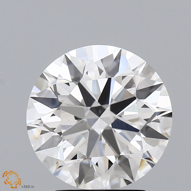 3.01 Carat Round Lab Diamond with  Cut Diamond in 14KT  view 1
