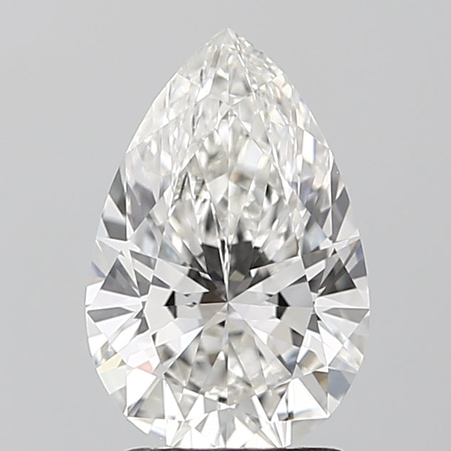 2.0 Carat Pear Lab Diamond with  Cut Diamond in 14KT  view 1

