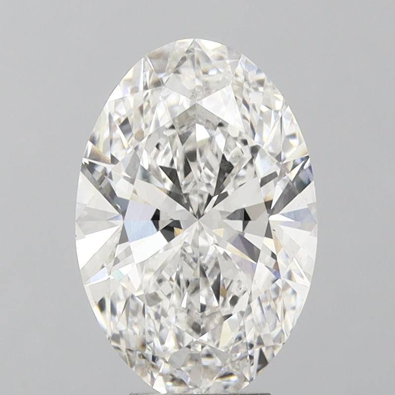 5.84 Carat Oval Lab Diamond with  Cut Diamond in 14KT  view 1
