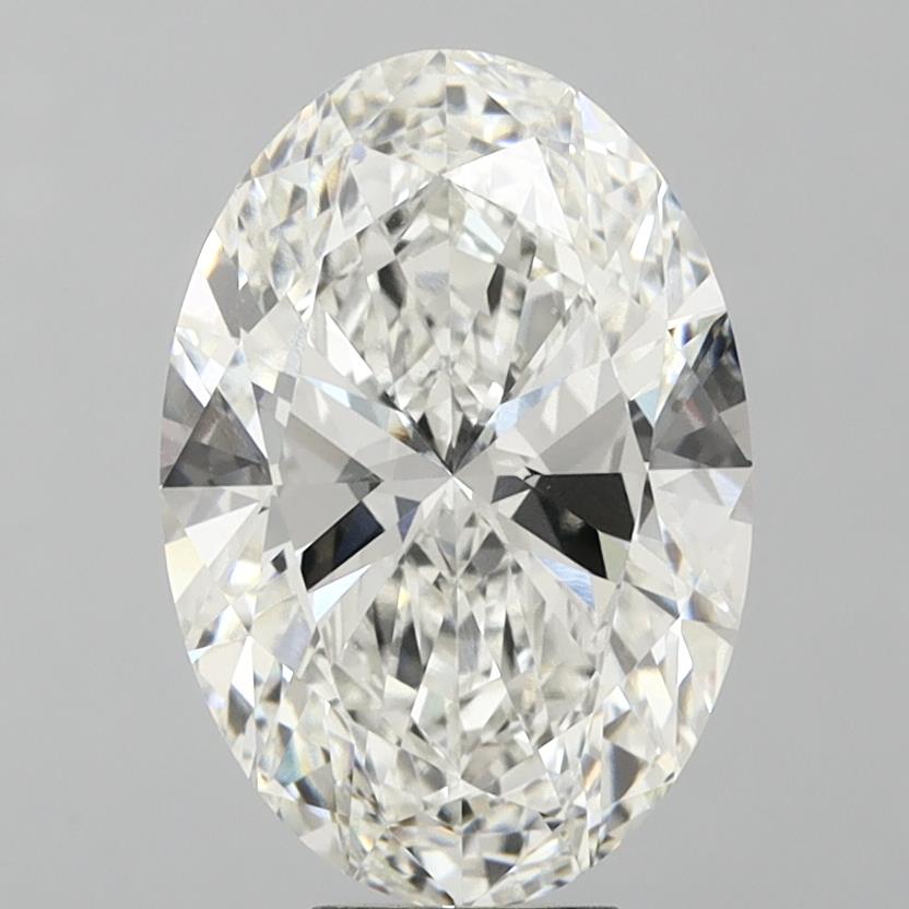 7.58 Carat Oval Lab Diamond with  Cut Diamond in 14KT  view 1
