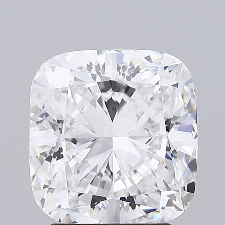 2.53 Carat Cushion Lab Diamond with  Cut Diamond in 14KT  view 1

