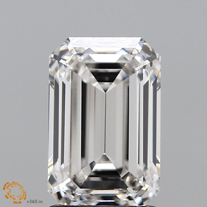 2.12 Carat Emerald Lab Diamond with  Cut Diamond in 14KT  view 1
