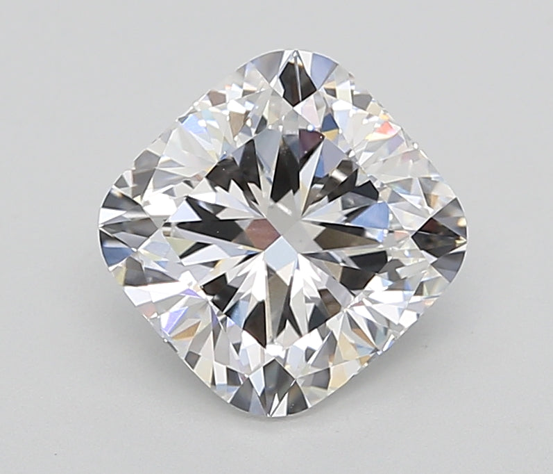 3.03 Carat Cushion Lab Diamond with  Cut Diamond in 14KT  view 1
