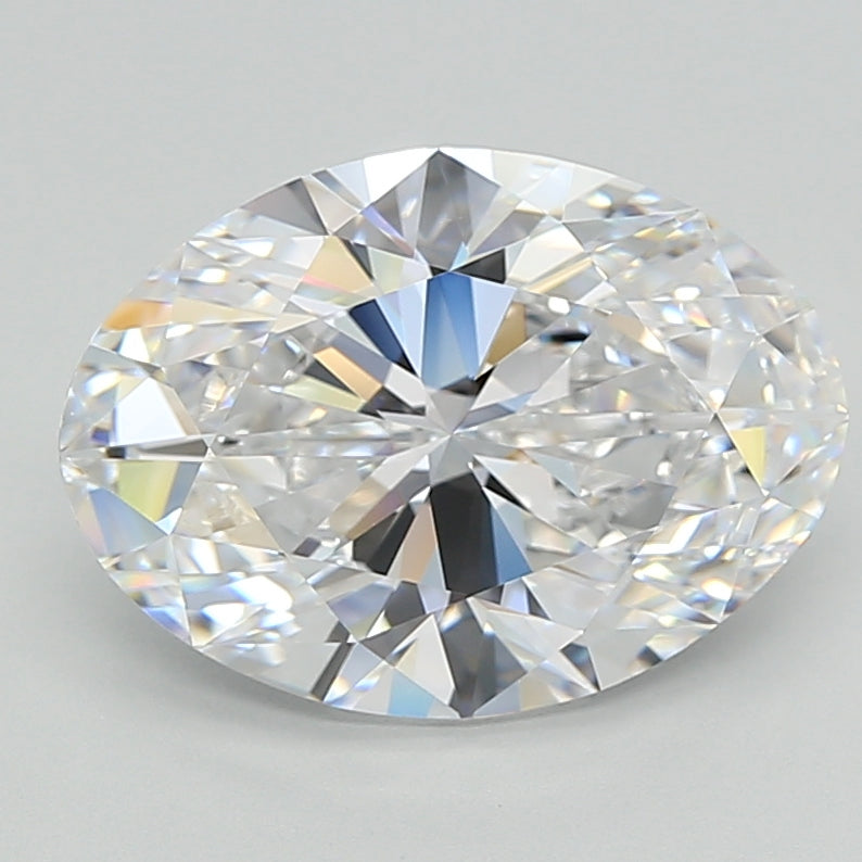 5.0 Carat Oval Lab Diamond with  Cut Diamond in 14KT  view 1
