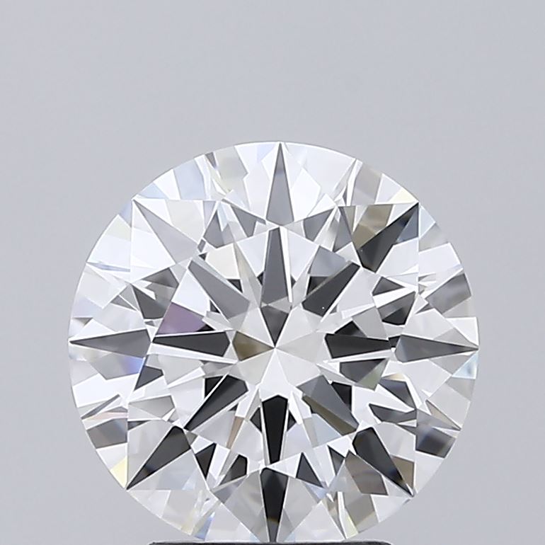 3.05 Carat Round Lab Diamond with  Cut Diamond in 14KT  view 1
