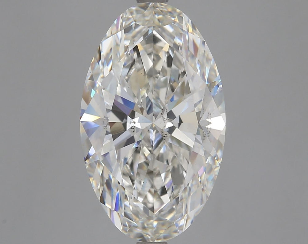 6.75 Carat Oval Lab Diamond with  Cut Diamond in 14KT  view 1
