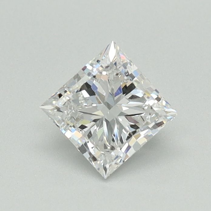 0.52 Carat Princess Lab Diamond with  Cut Diamond in 14KT  view 1

