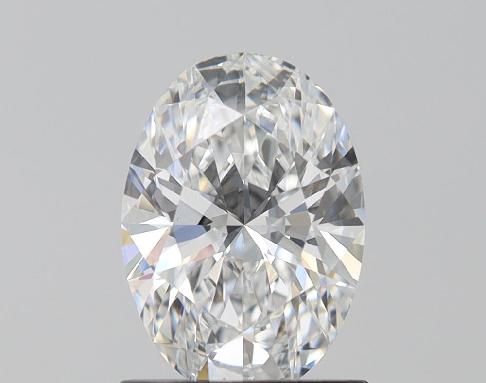 1.05 Carat Oval Lab Diamond with  Cut Diamond in 14KT  view 1
