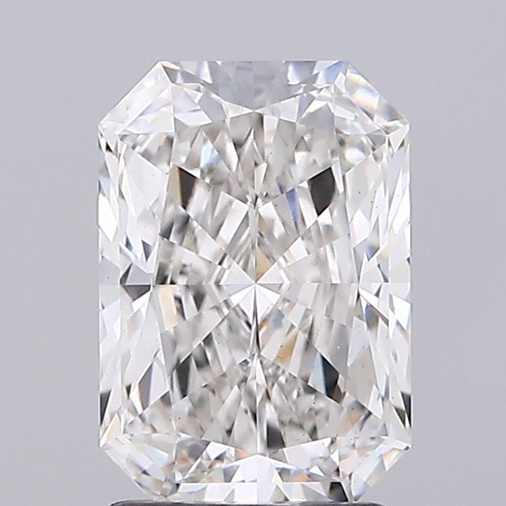 2.03 Carat Radiant Lab Diamond with  Cut Diamond in 14KT  view 1
