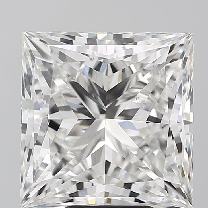 7.77 Carat Princess Lab Diamond with  Cut Diamond in 14KT  view 1
