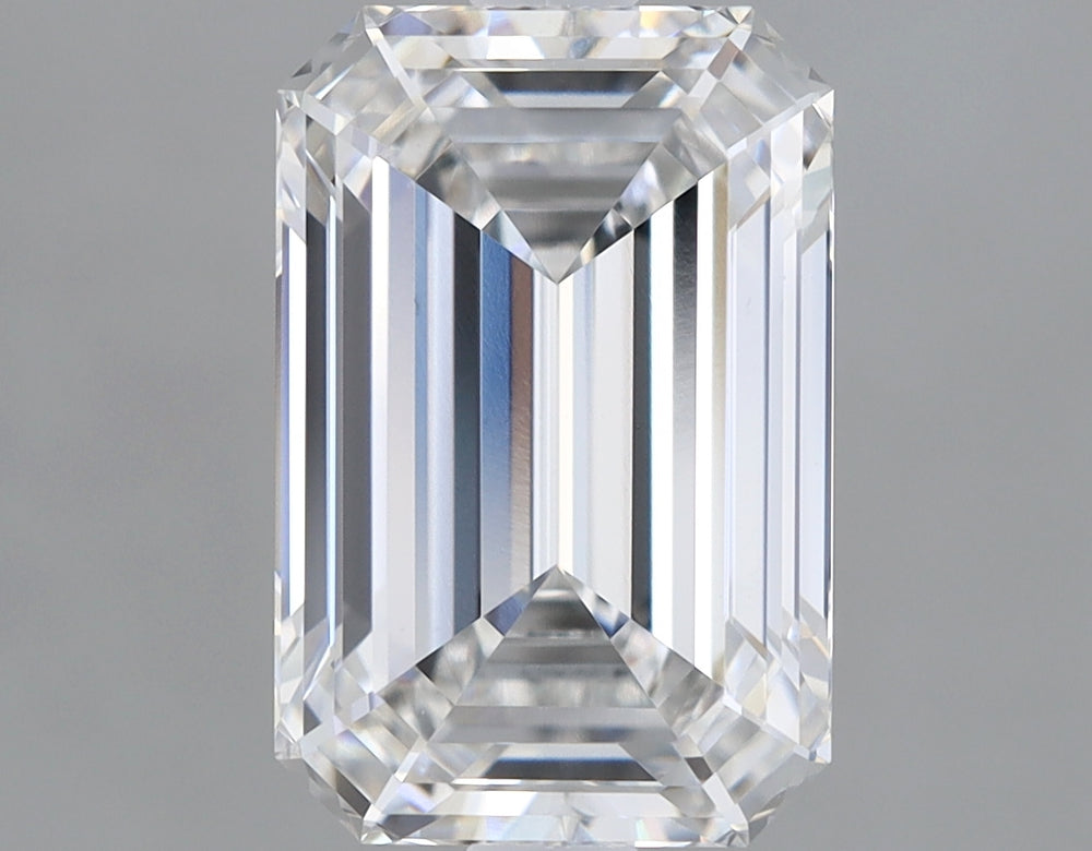 2.19 Carat Emerald Lab Diamond with  Cut Diamond in 14KT  view 1

