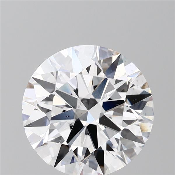 3.07 Carat Round Lab Diamond with  Cut Diamond in 14KT  view 1
