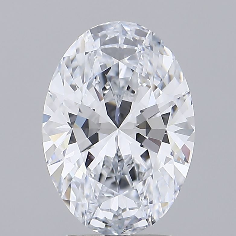 3.0 Carat Oval Lab Diamond with  Cut Diamond in 14KT  view 1
