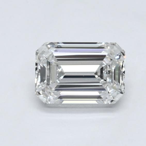 2.3 Carat Emerald Lab Diamond with  Cut Diamond in 14KT  view 1
