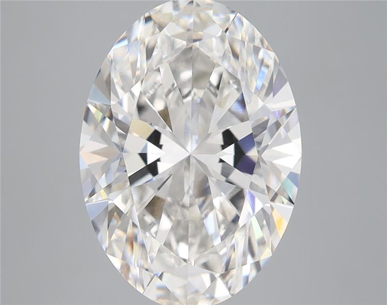 4.09 Carat Oval Lab Diamond with  Cut Diamond in 14KT  view 1
